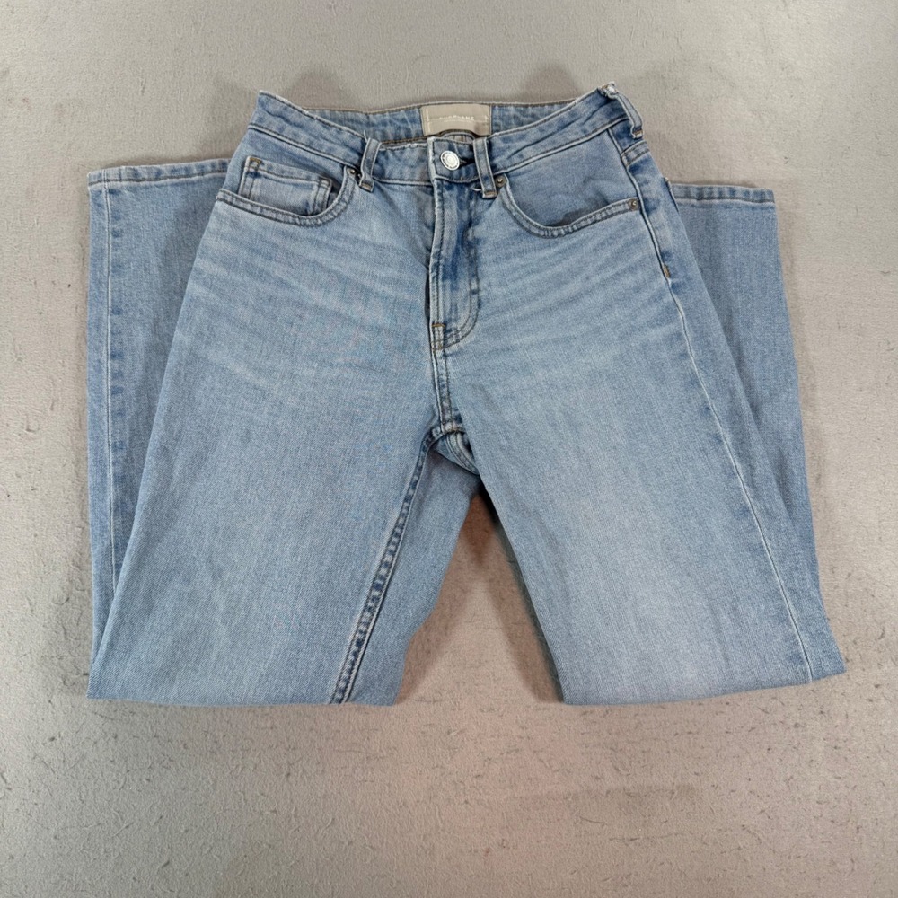 Everlane Curvy Cheeky Straight Jeans Womens 24 High Rise Light Wash Denim‎